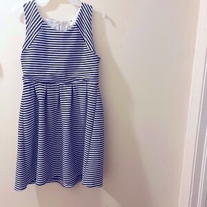 Ya Los Angeles Seamless Navy Blue & White Striped Sleeves Size Large